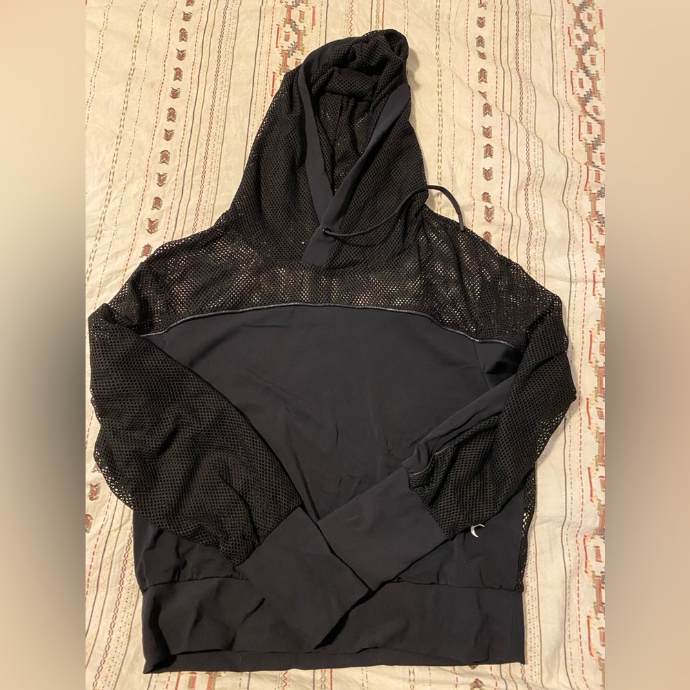 Zyia Black Mesh Hoodie